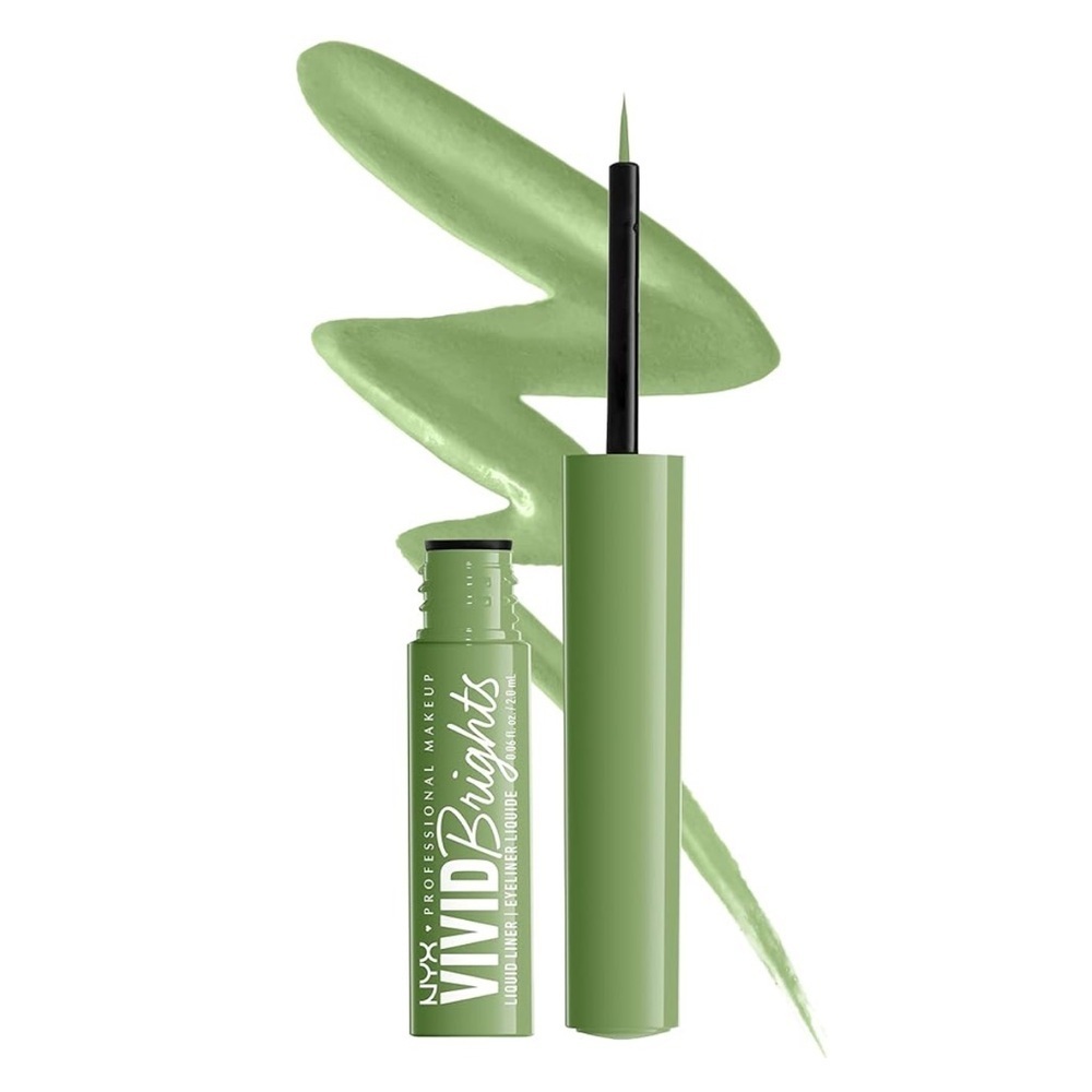 Ghosted‎ Green | NYX Vivid Brights Liquid Eyeliner - Vibrant Green